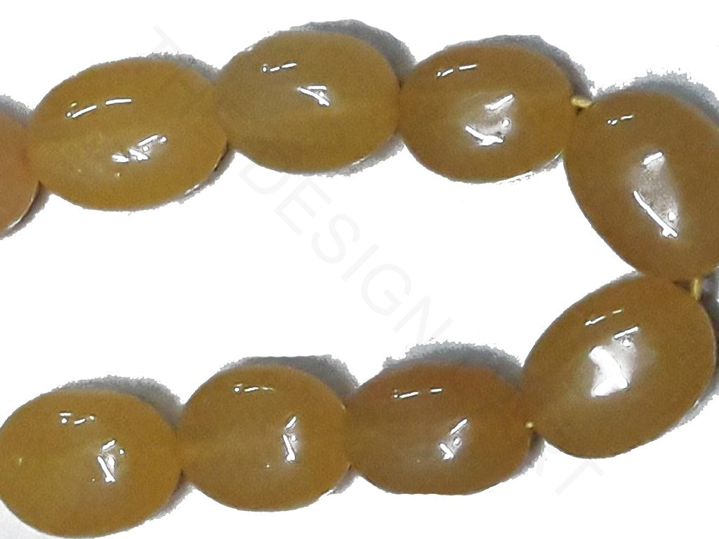 Mustard Oval Quartz Tumble Beads | The Design Cart (4333700677701)