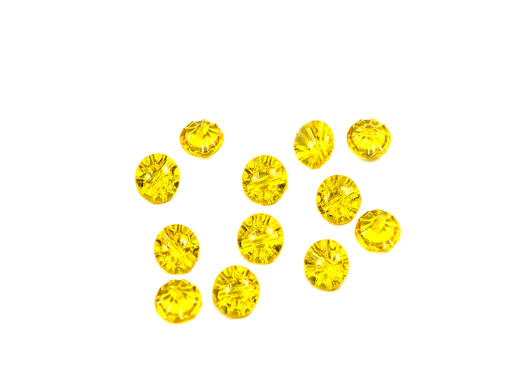 Yellow Transparent Acrylic Buttons