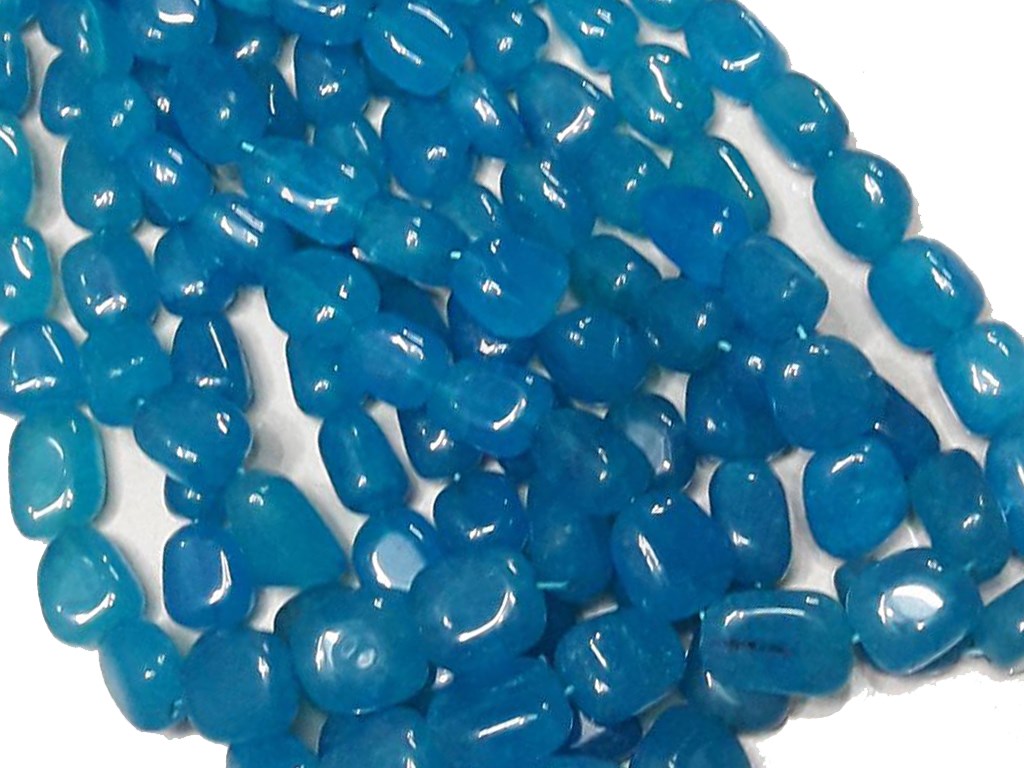 Bright Blue Quartz Tumble Beads | The Design Cart (4333700710469)