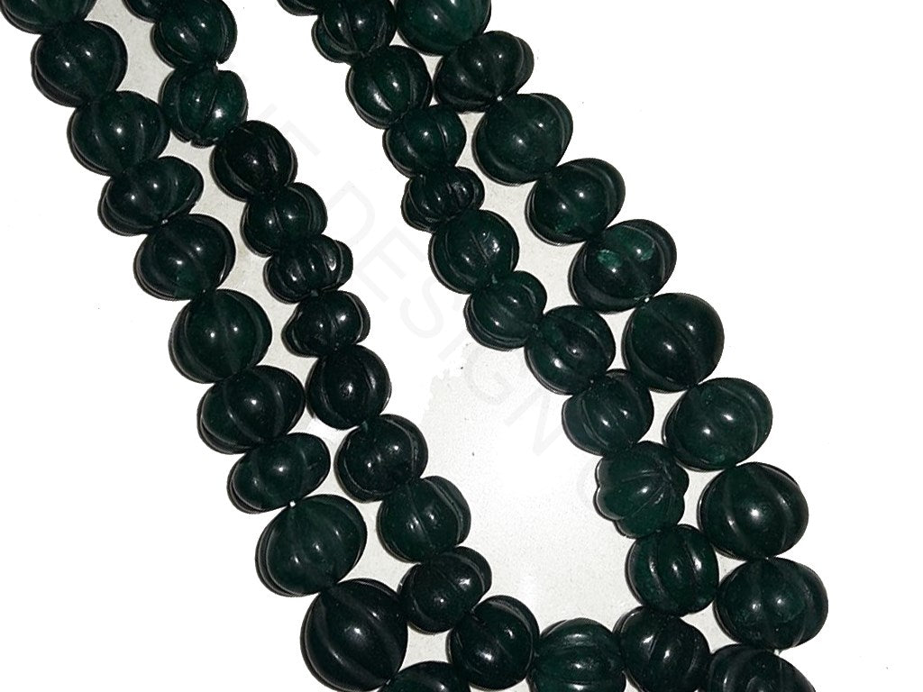 Dark Green Semi Precious Jade Beads | The Design Cart (4333700841541)