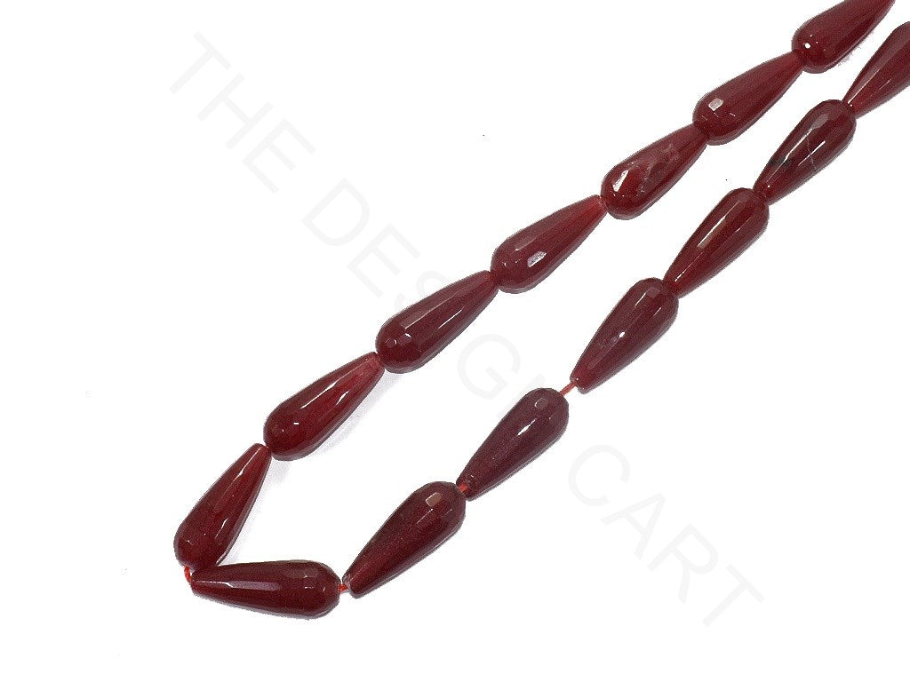 Maroon Drop Jade Semi Precious Stones (29 mm) | The Design Cart (3785189359650)