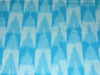 brightblueabstractprintedwovencottonikatfabric