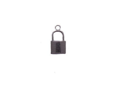 Silver Lock Metal Charms