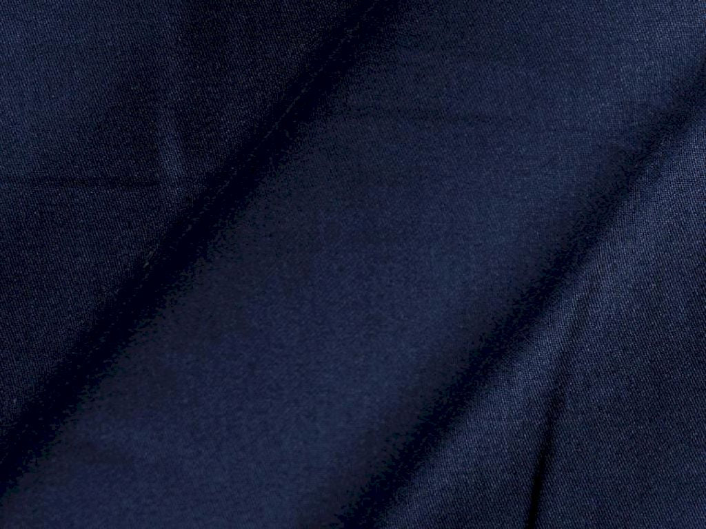 Midnight Blue Cotton Satin Plain Dyed Fabric