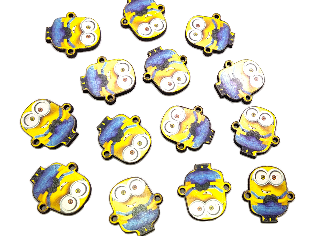 Yellow Minions Designer MDF Wooden Embellishment