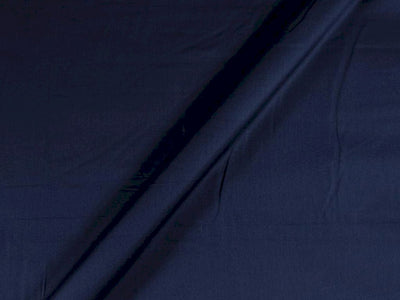 Midnight Blue Cotton Satin Plain Dyed Fabric