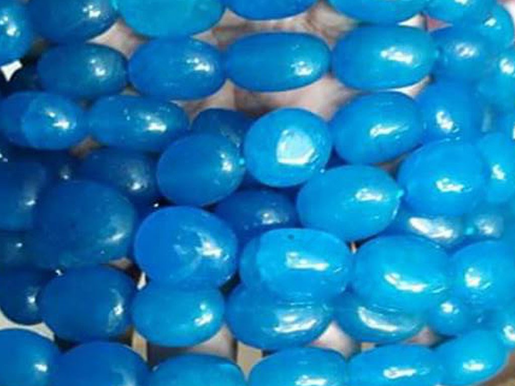 Blue Oval Semi Precious Quartz Stones | The Design Cart (4333701070917)