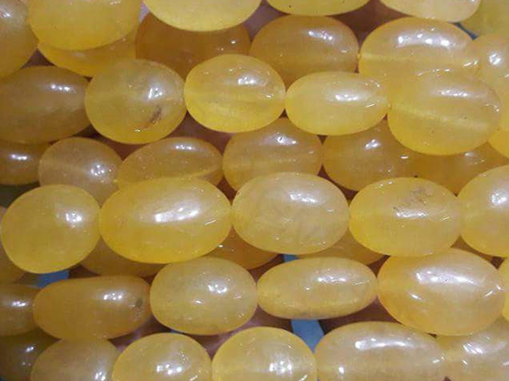 Pale Yellow Oval Semi Precious Quartz Stones | The Design Cart (4333701136453)