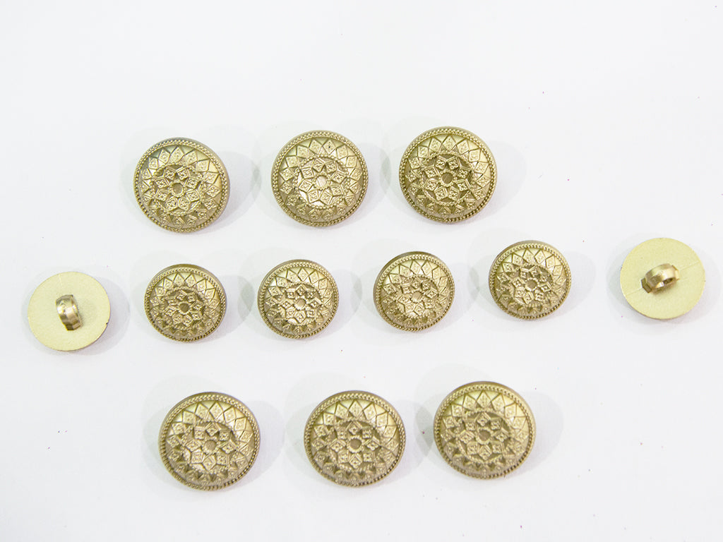 Golden Designer Acrylic Suit Buttons