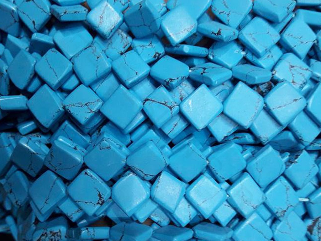 Blue Square Glass Beads | The Design Cart (4351285166149)