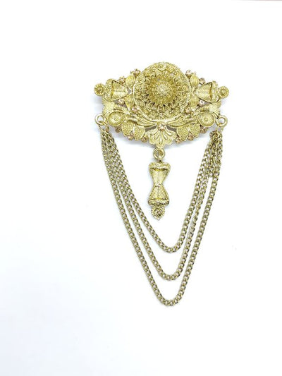 Golden Designer Brooch