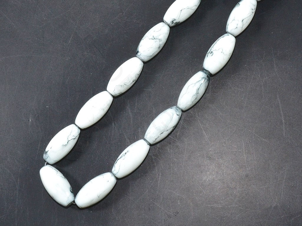 White Oval Glass Pearls | The Design Cart (3785180086306)