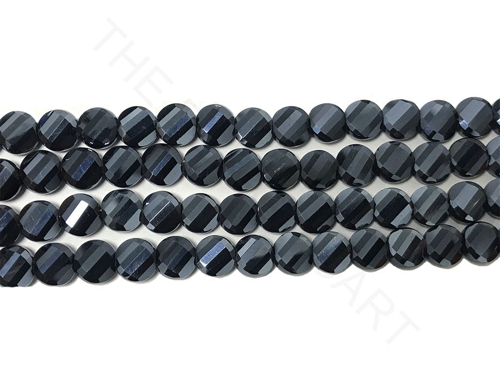 Black Faceted Crystal Beads | The Design Cart (4323288154181)