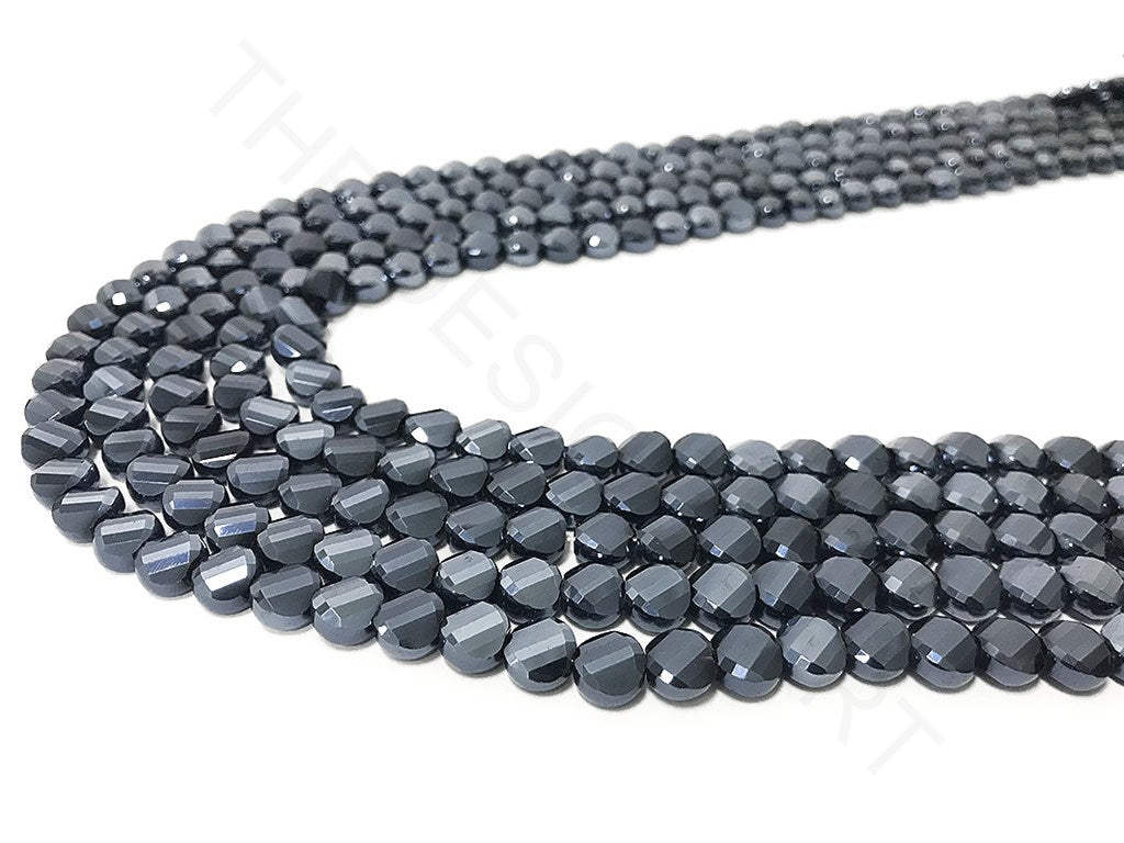 Black Faceted Crystal Beads | The Design Cart (4323288154181)