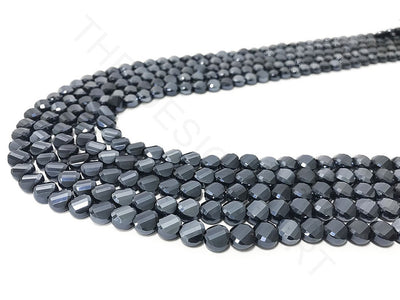 Black Faceted Crystal Beads | The Design Cart (4323288154181)
