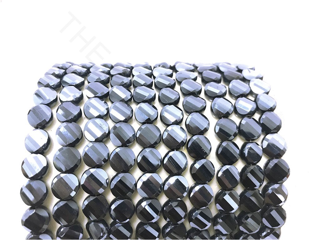 Black Faceted Crystal Beads | The Design Cart (4323288154181)