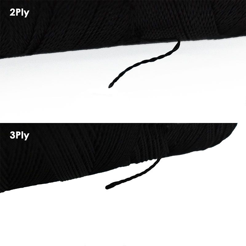 Black Generic Silk Thread of 2 Ply & 3 Ply