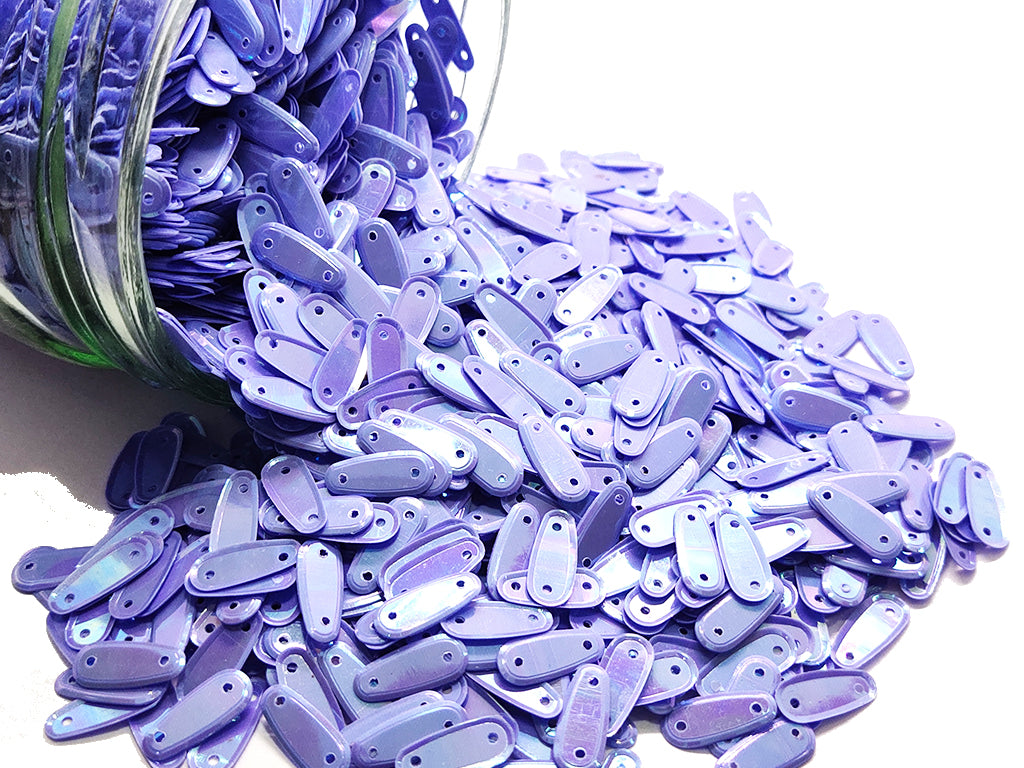 Purple Oval 2 Hole Plastic Sequins