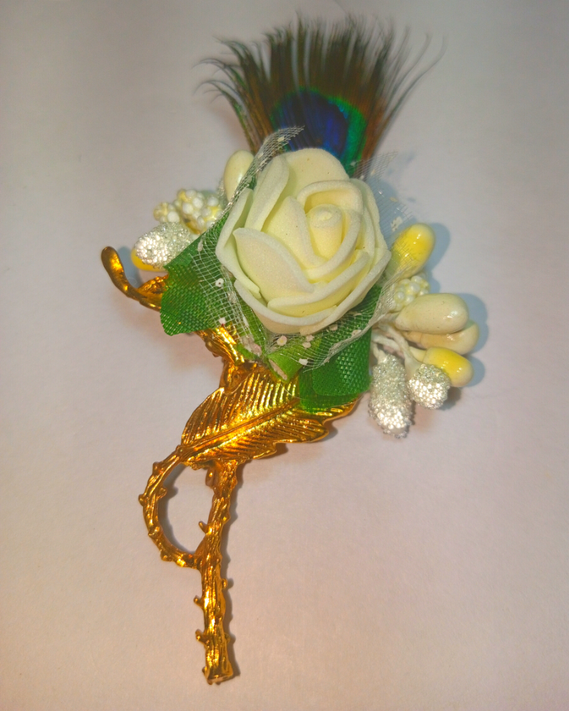 multicolor-white-flower-with-peacock-feather-designer-brooch