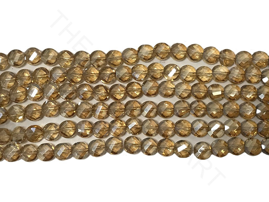 Light Brown Faceted Crystal Beads | The Design Cart (4323288383557)