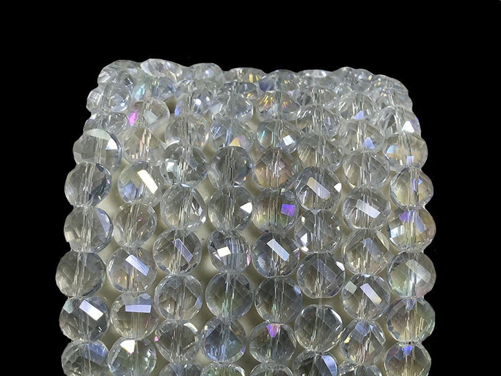 White Rainbow Faceted Crystal Beads | The Design Cart (4323288416325)