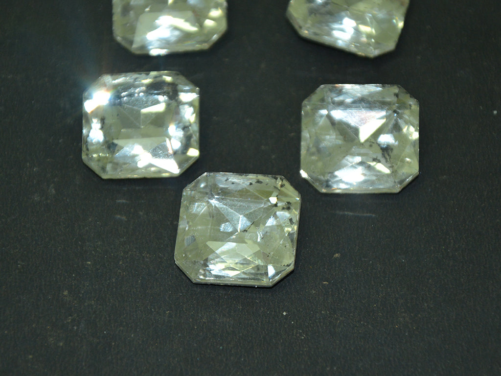 Octagonal Transparent Glass Stones