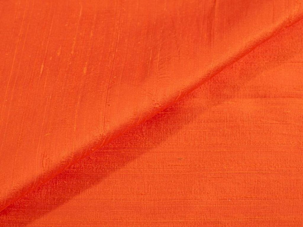 tangerineorangebanglorirawsilkfabric