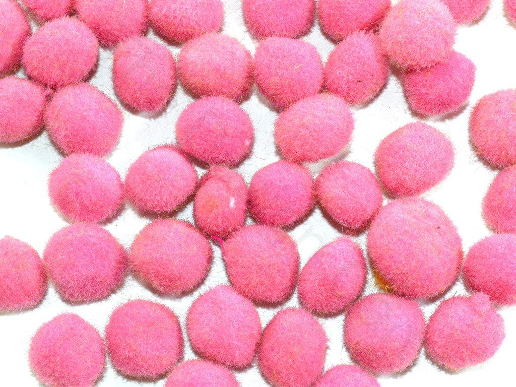 Pink Wool Pom Poms | The Design Cart (3741773365282)