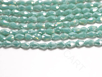 Turquoise Lustrous Opaque Drop / Briolette Crystal Beads | The Design Cart (4079157215266)