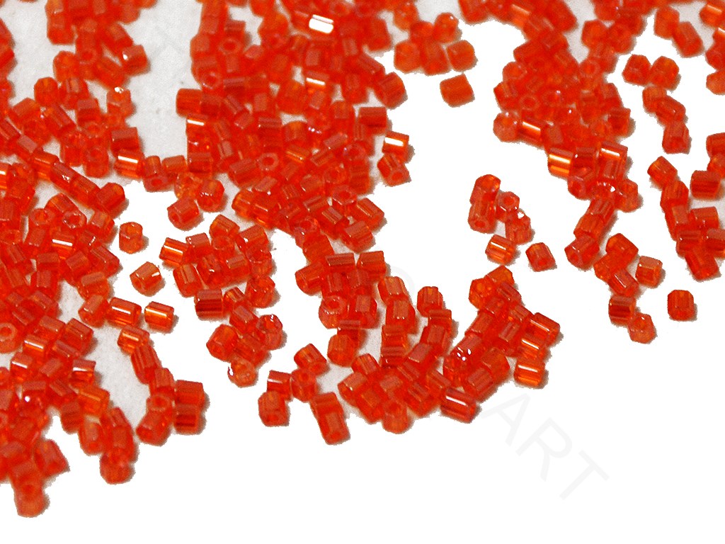 Preciosa Orange Transparent 2 Cut Beads | The Design Cart (4350362943557)