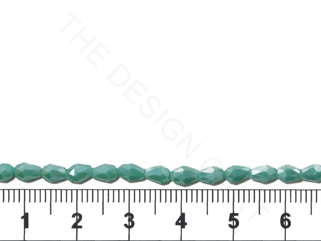 Turquoise Lustrous Opaque Drop / Briolette Crystal Beads | The Design Cart (4079157215266)