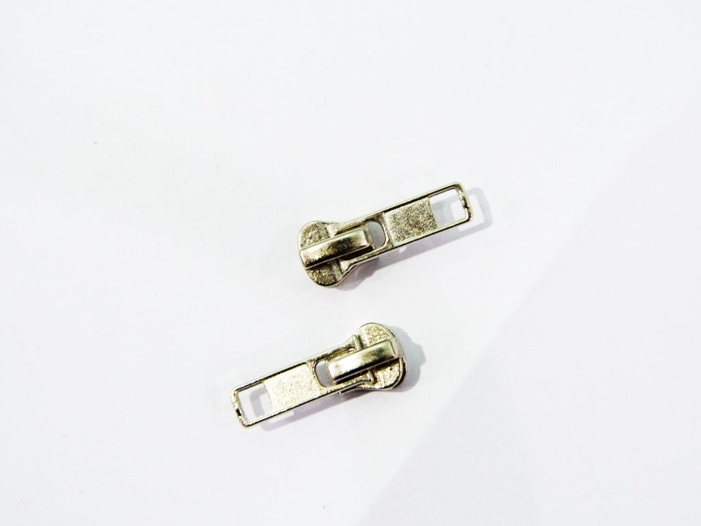 Silver Nickel Metal Broad Zipper Sliders / Pull Tabs