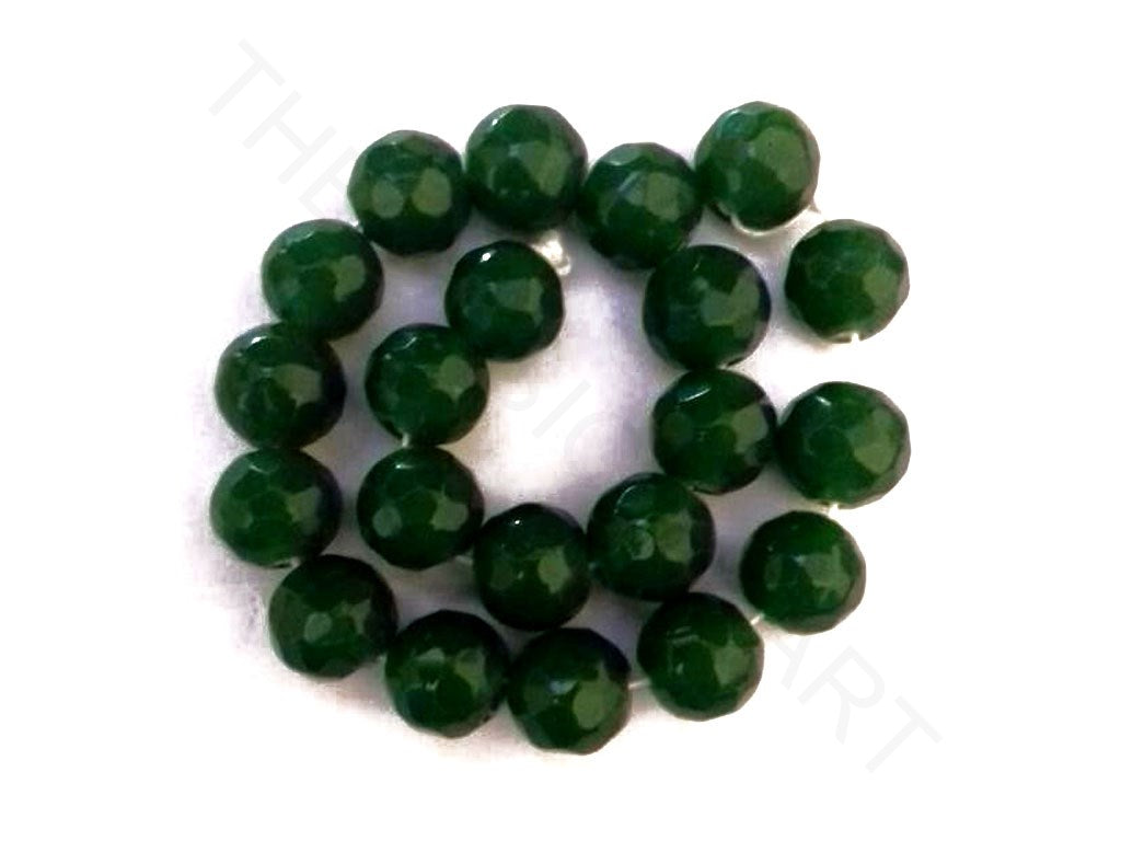 Dark Green Faceted Circular Agate Stones | The Design Cart (4333701234757)