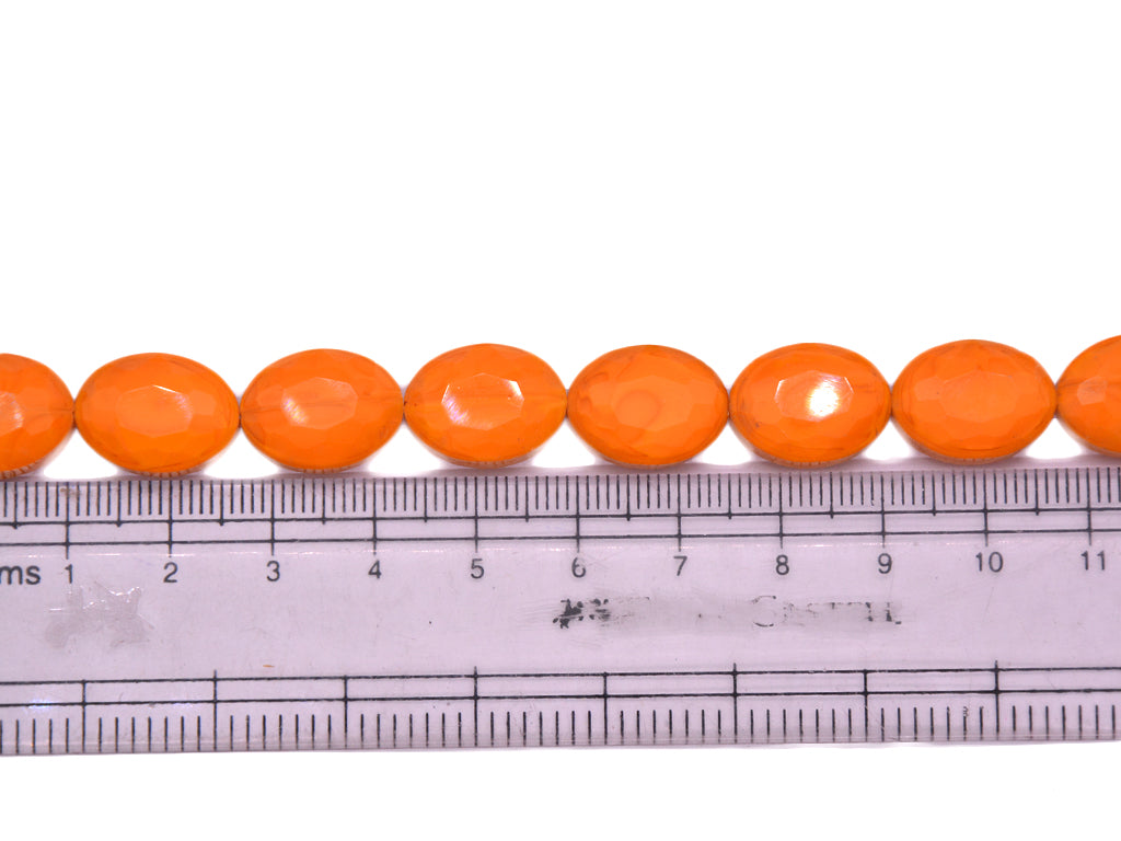 Orange Double Tone Designer Glass Beads