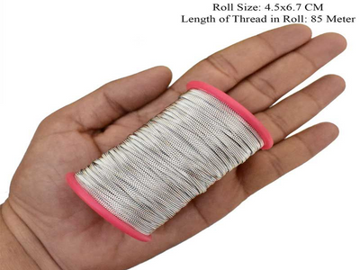 silvercolortriangepatternembossedmetalthreadroll