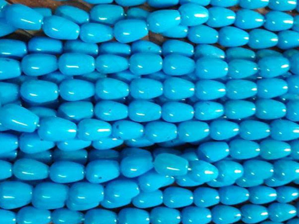 Light Blue Drop Glass Beads | The Design Cart (4333701431365)