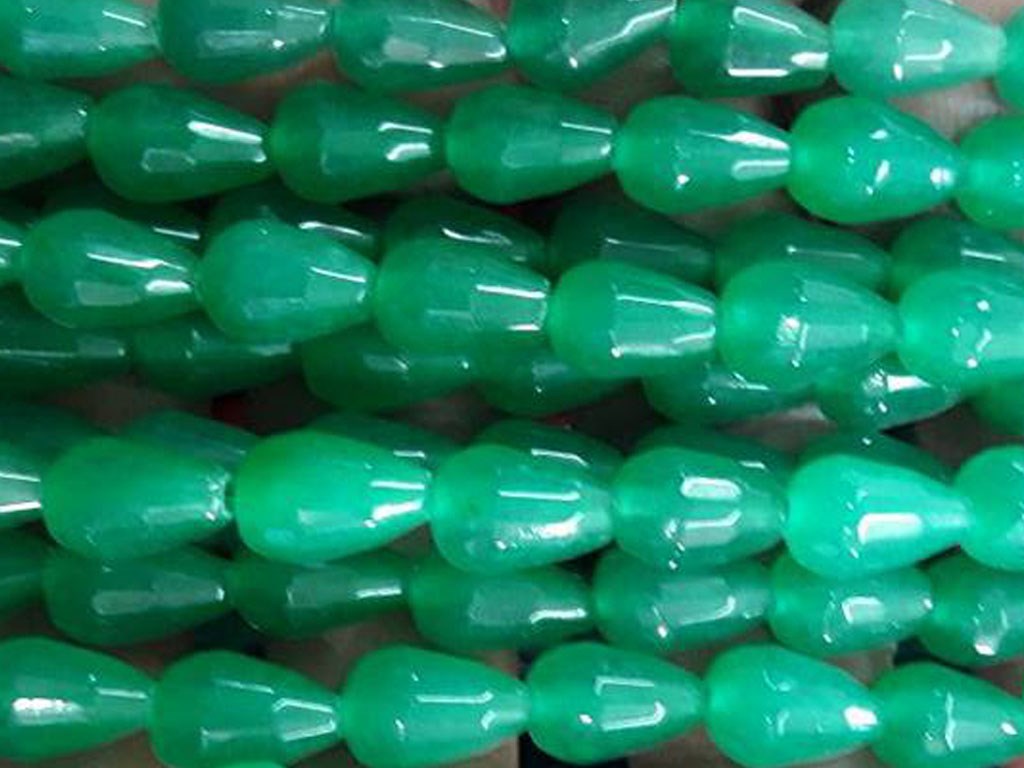 Green Faceted Drop Agate Stones | The Design Cart (4333701726277)