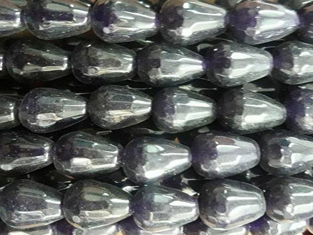 Dark Purple Drop Faceted Agate Stones | The Design Cart (4333701857349)