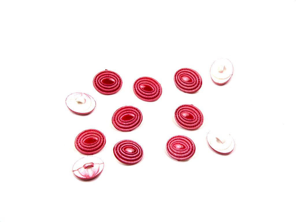 Deep Pink Oval Plastic Buttons