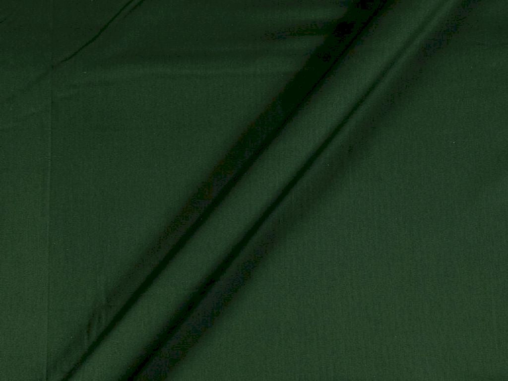 Bottle Green Cotton Satin Plain Dyed Fabric