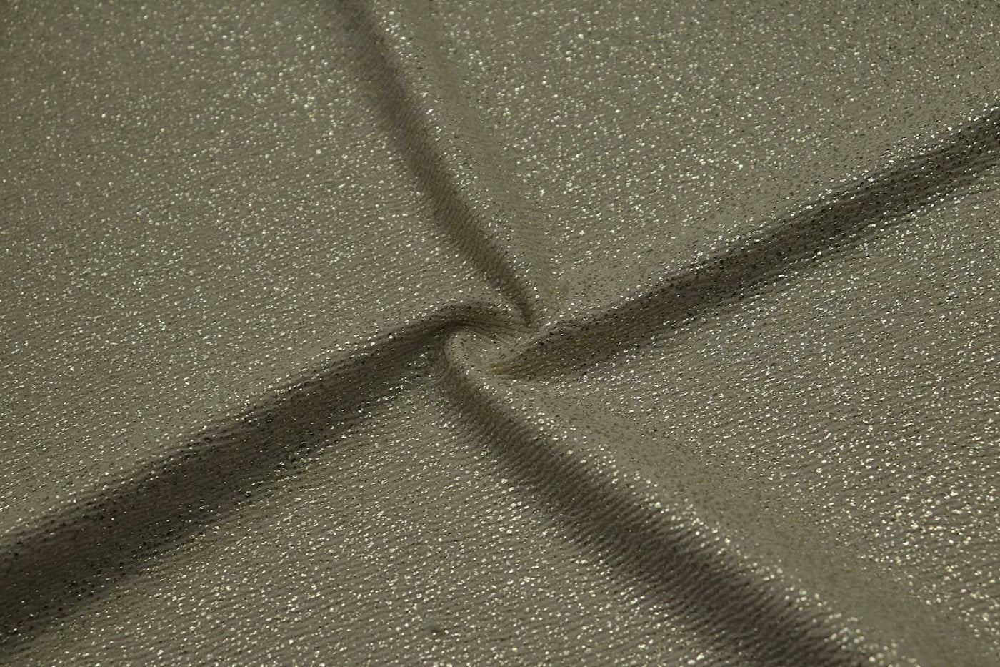 Golden Beige Foil Printed Knitted Fabric