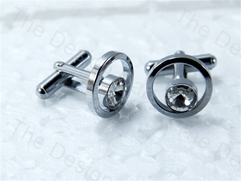 round-ring-with-stone-design-silver-metallic-cufflinks