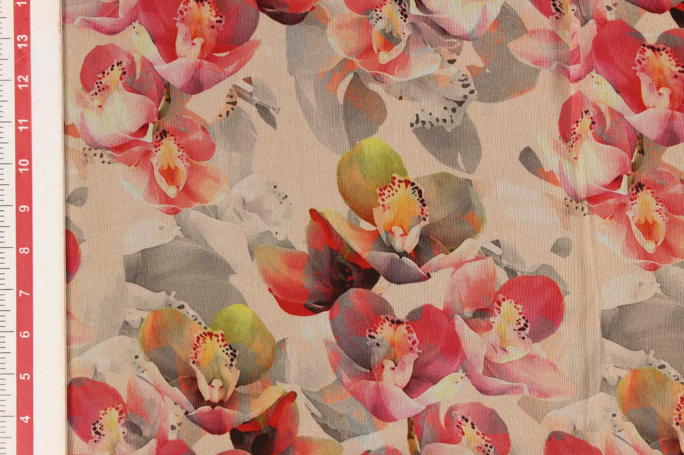 Multicolour Printed Chiffon Fabric