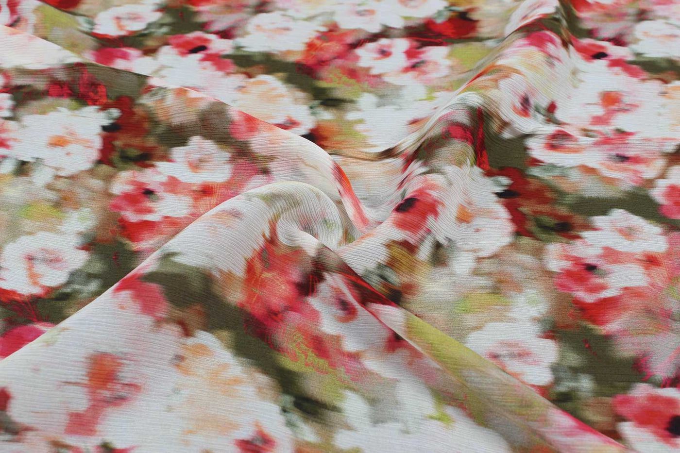 Multicolour Printed Chiffon Fabric