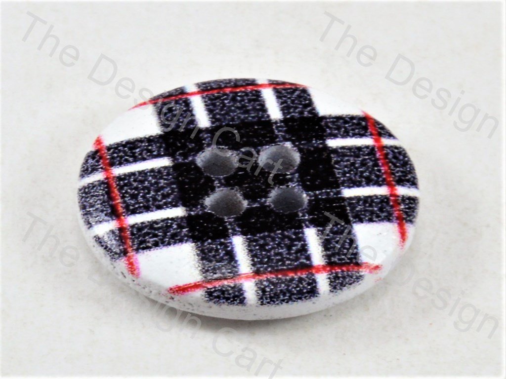 black-white-check-design-wooden-28l-button