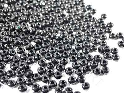 Black Opaque 2/0 Preciosa Seed Beads | The Design Cart (3842141028386)