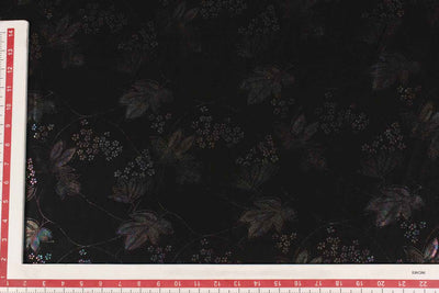 Black Foil Printed Georgette Fabric