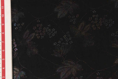 Black Foil Printed Georgette Fabric