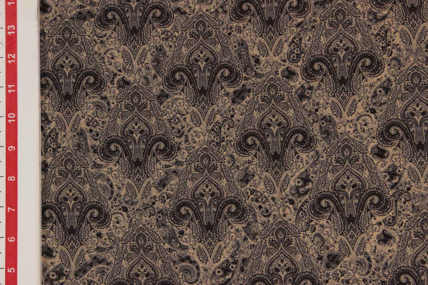 black-beige-traditional-angora-impression-fabric-4802019