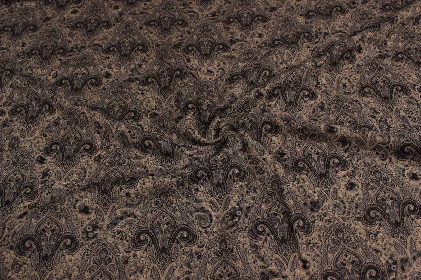 black-beige-traditional-angora-impression-fabric-4802019